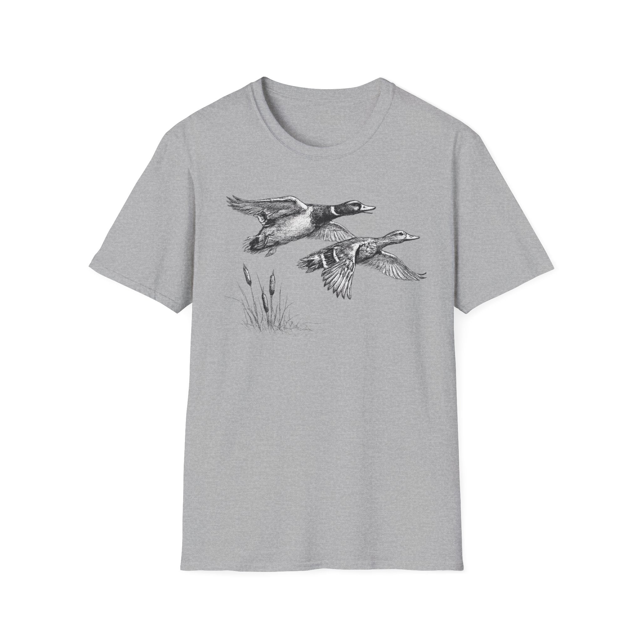 Ducks Flying Charcoal T‑Shirt