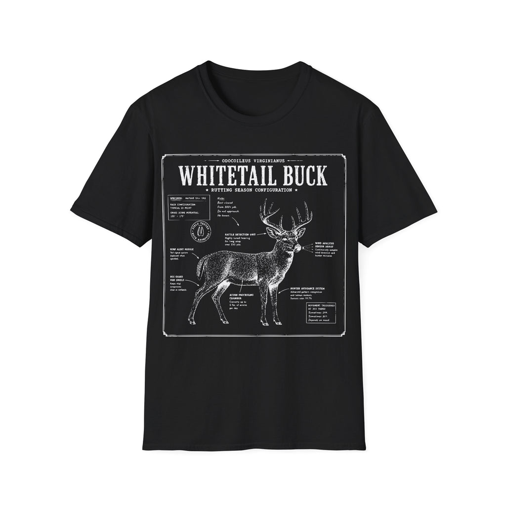 Whitetail Buck Schematic T-Shirt