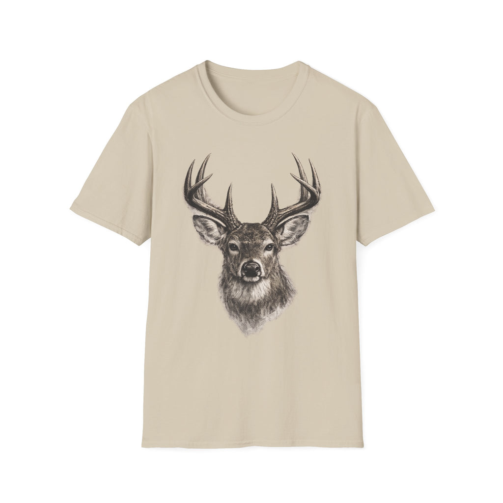 Whitetail Head Charcoal T‑Shirt
