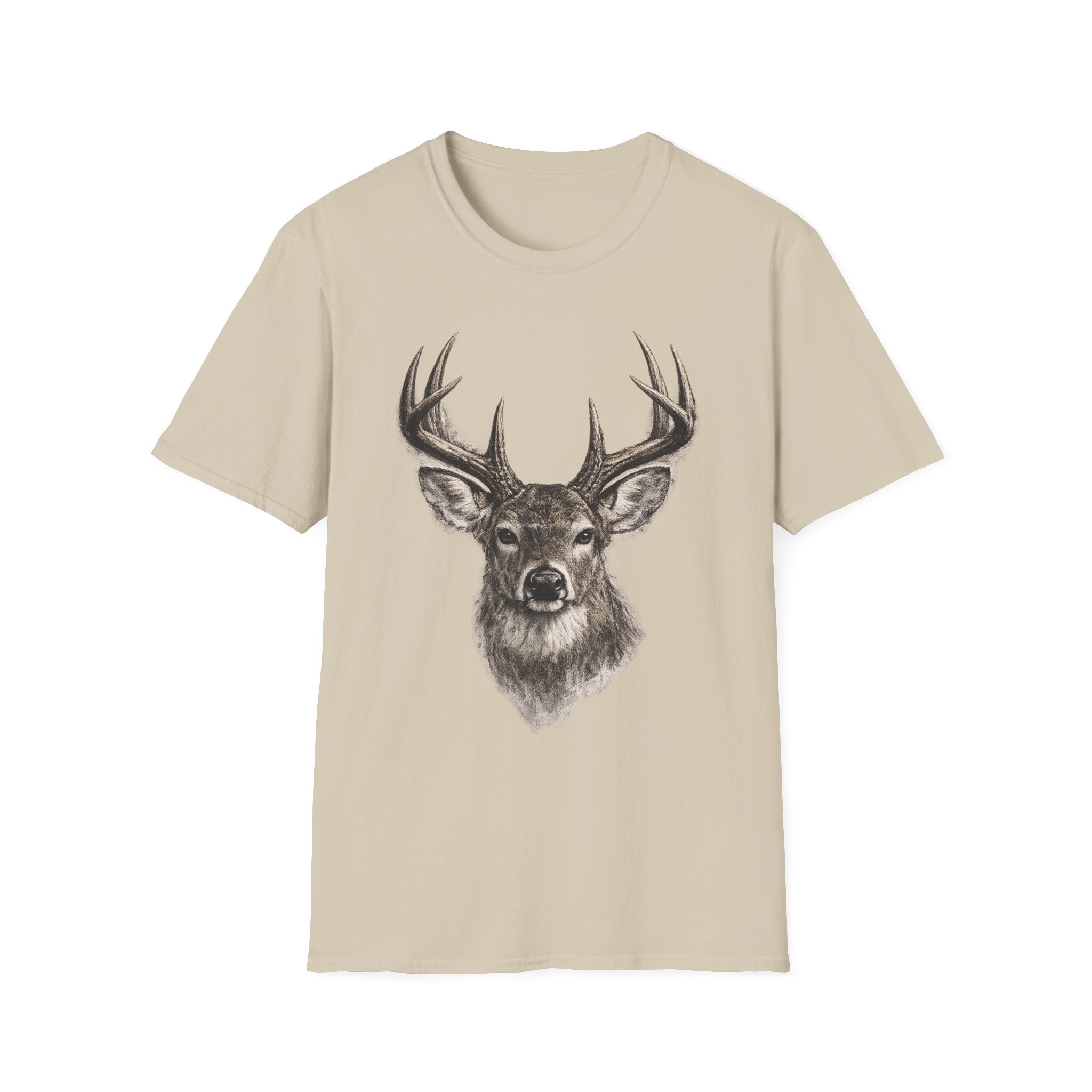 Whitetail Head Charcoal T‑Shirt