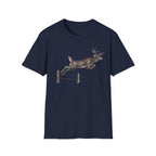 Buck Jumping Fence Charcoal T‑Shirt