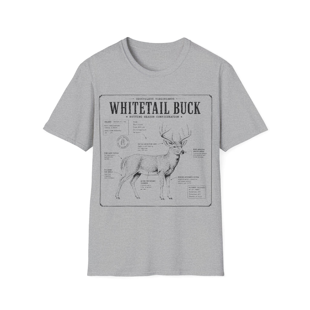 Whitetail Buck Schematic T-Shirt