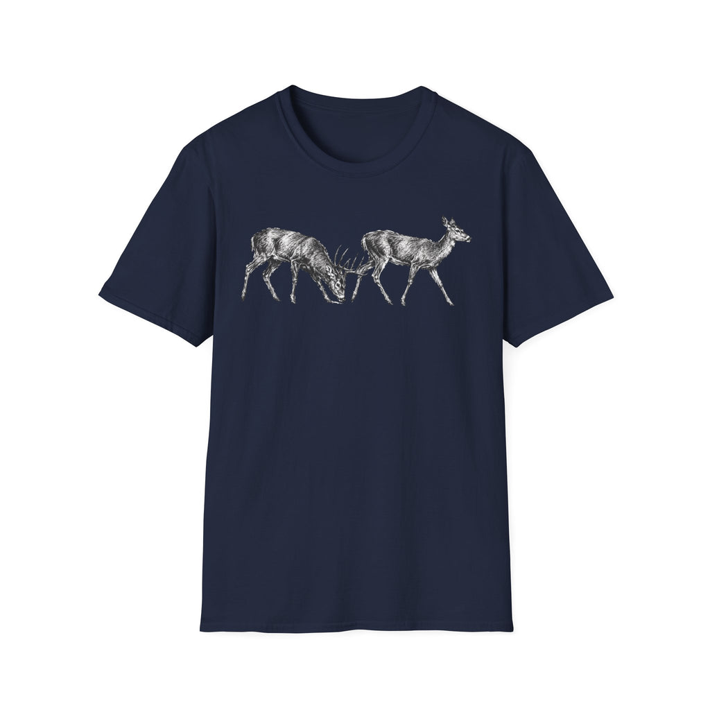 Buck Trailing Doe Charcoal T‑Shirt