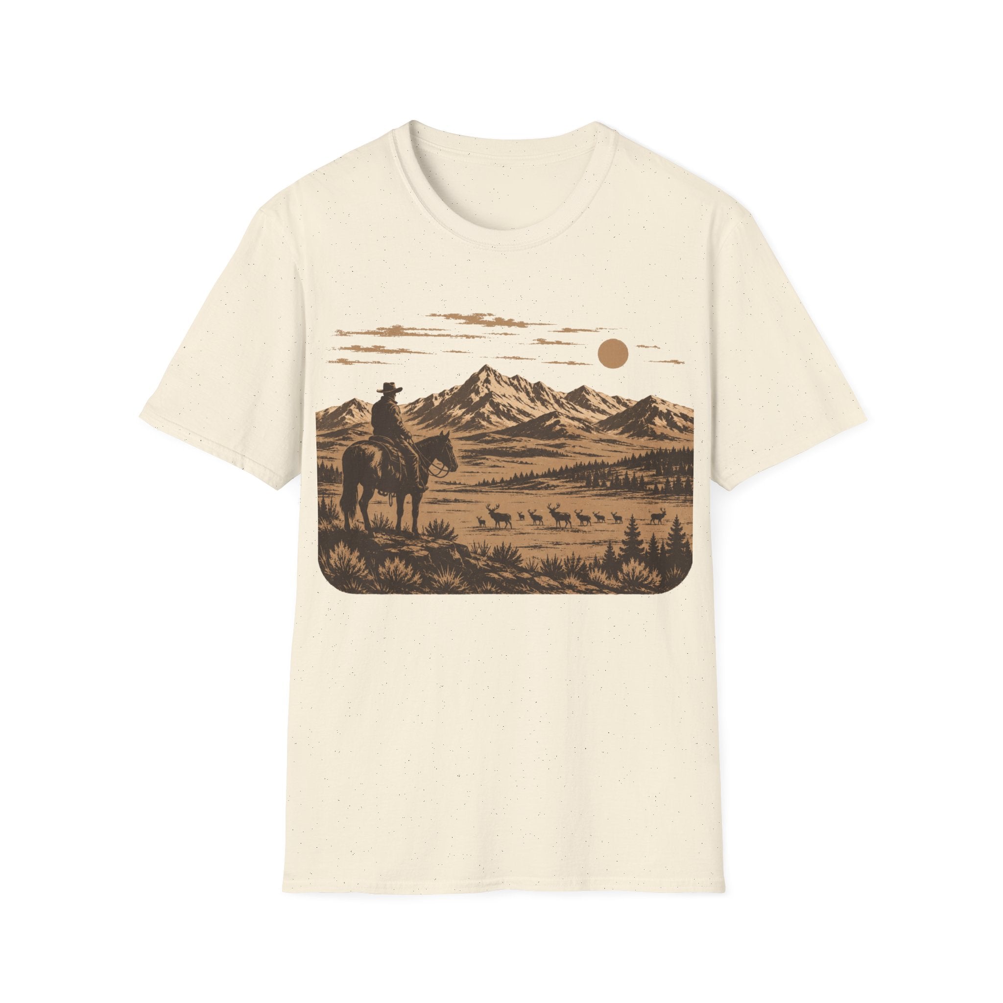 Cowboy Mountain Scene T‑Shirt