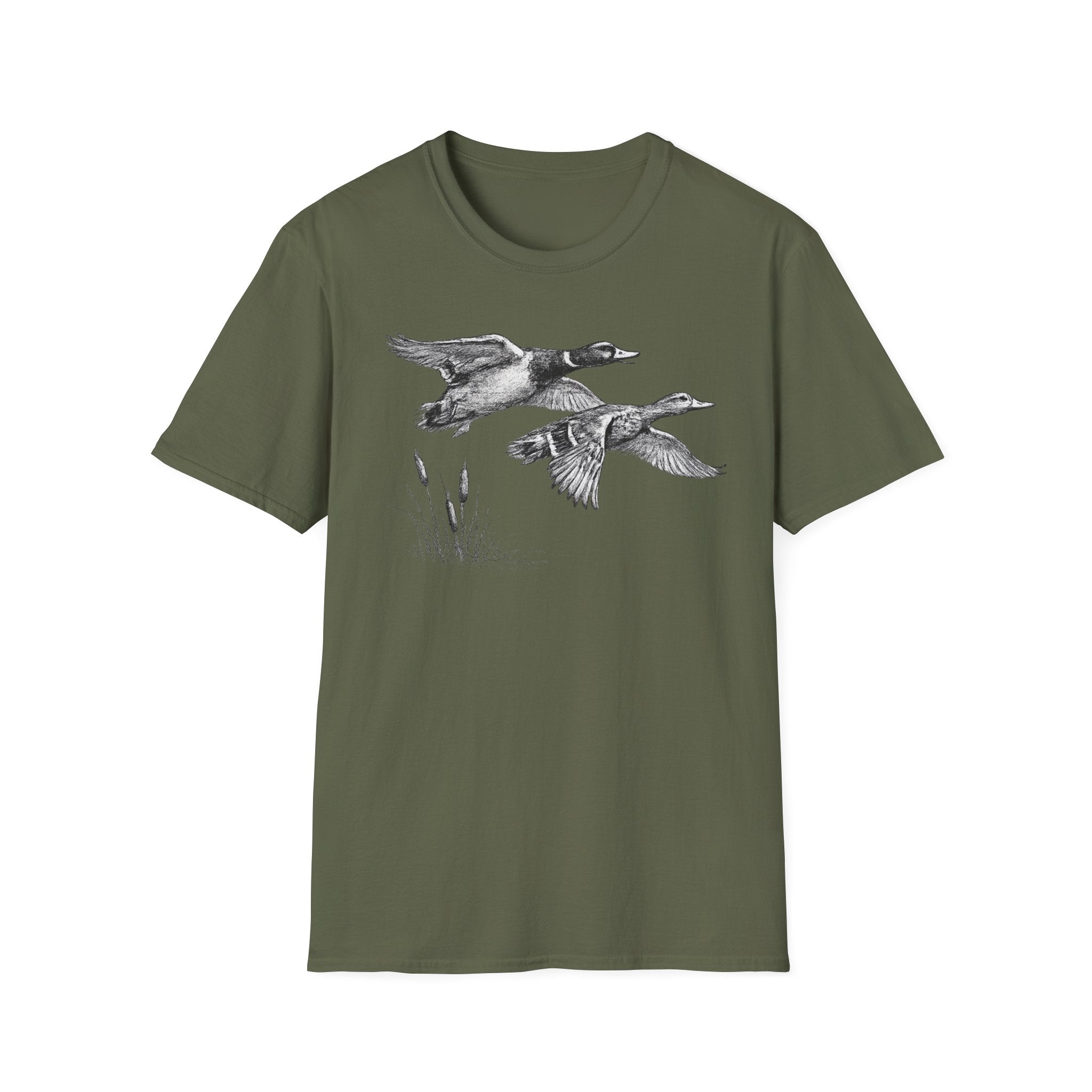 Ducks Flying Charcoal T‑Shirt