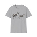 Buck Chasing Doe Charcoal‑Shirt