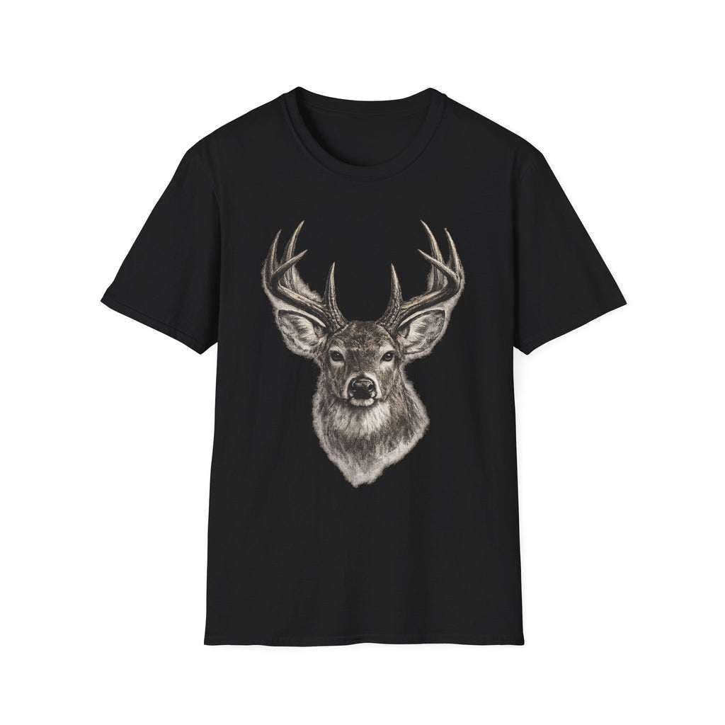 Whitetail Head Charcoal T‑Shirt