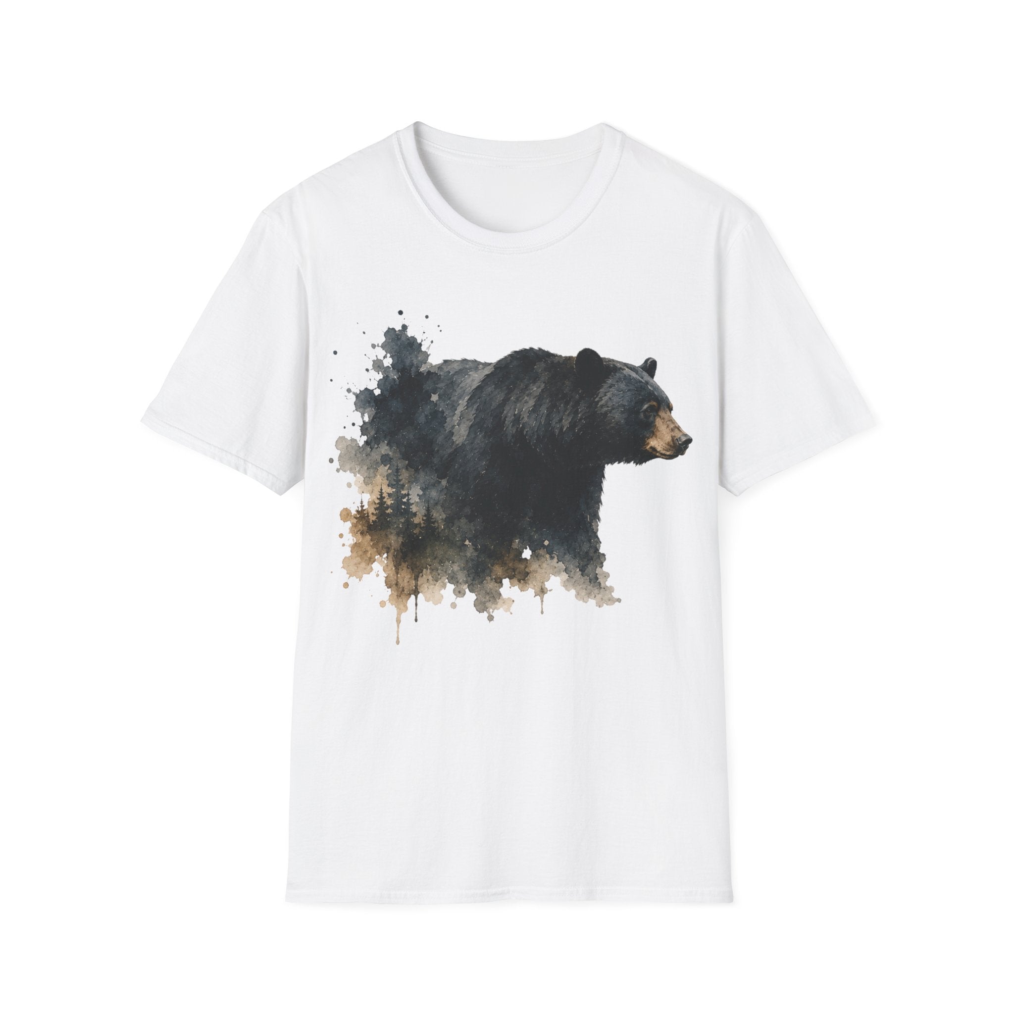 Black Bear Watercolor T‑Shirt