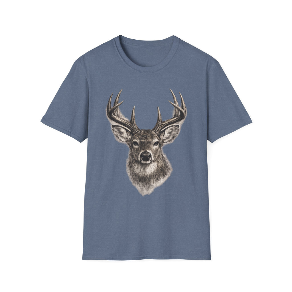 Whitetail Head Charcoal T‑Shirt