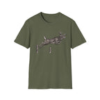 Buck Jumping Fence Charcoal T‑Shirt