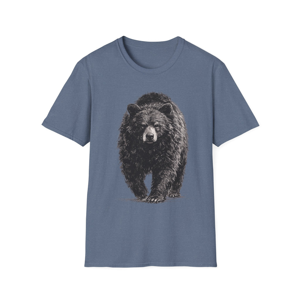 Black Bear Walking Charcoal‑Shirt