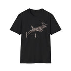 Buck Jumping Fence Charcoal T‑Shirt