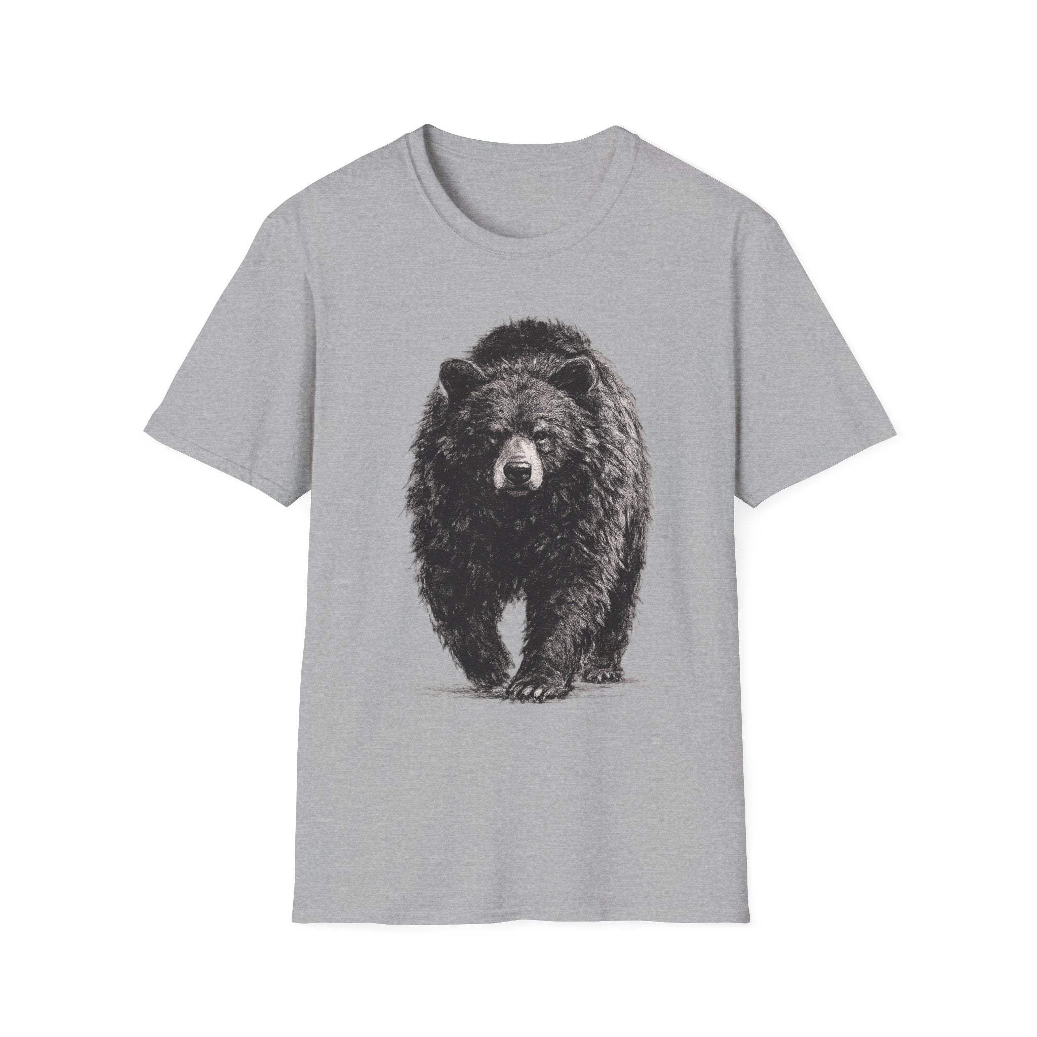 Black Bear Walking Charcoal‑Shirt