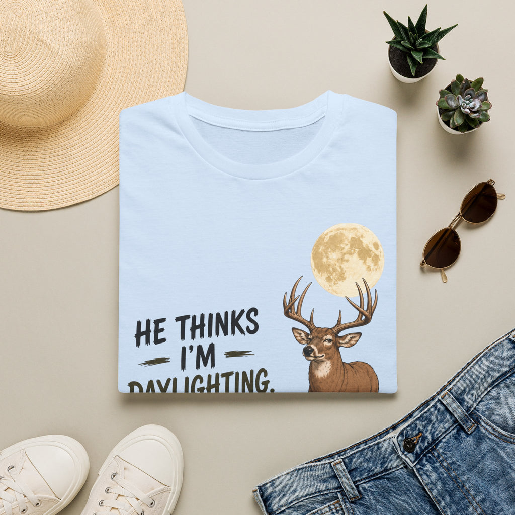 He Thinks I'm Moonlighting T‑Shirt