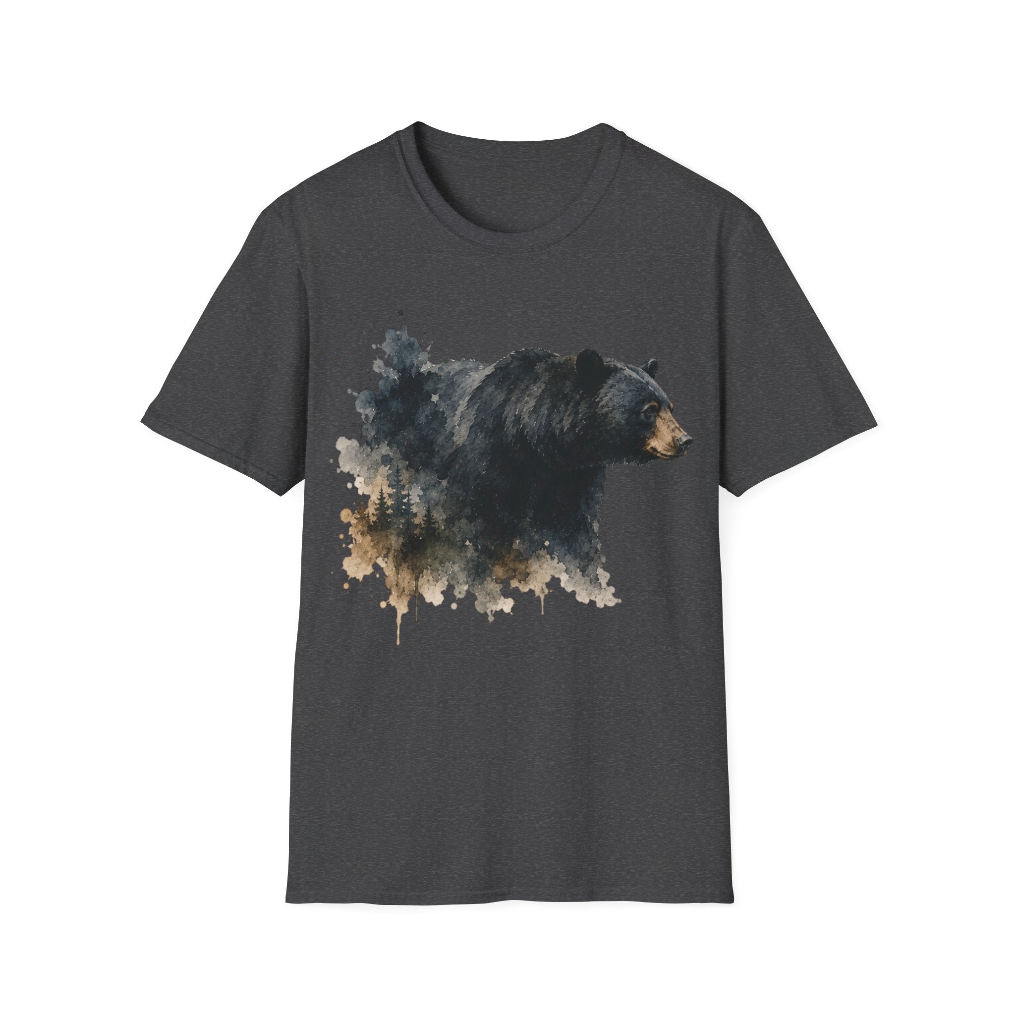 Black Bear Watercolor T‑Shirt