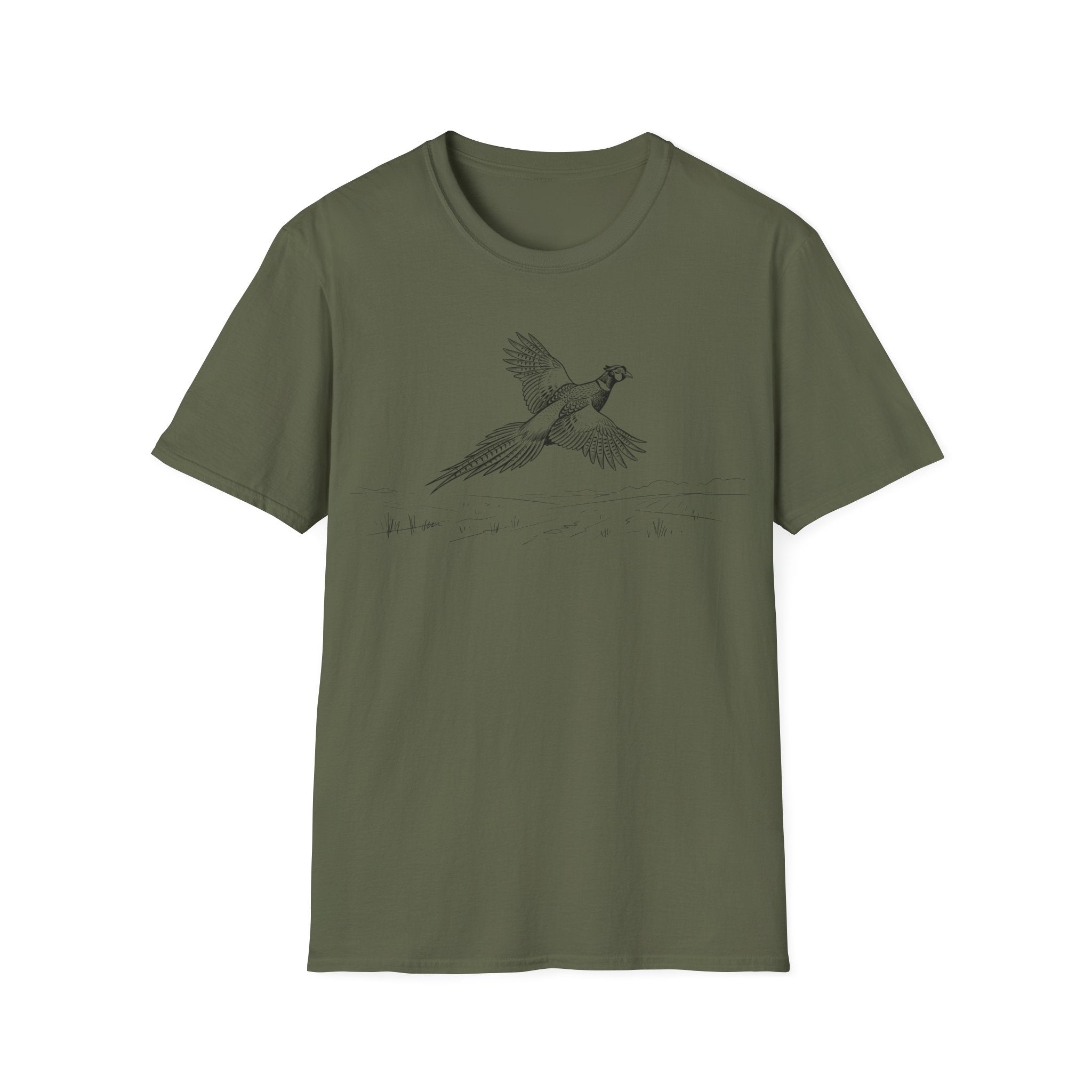 Pheasant Flying Sketch T-Shirt