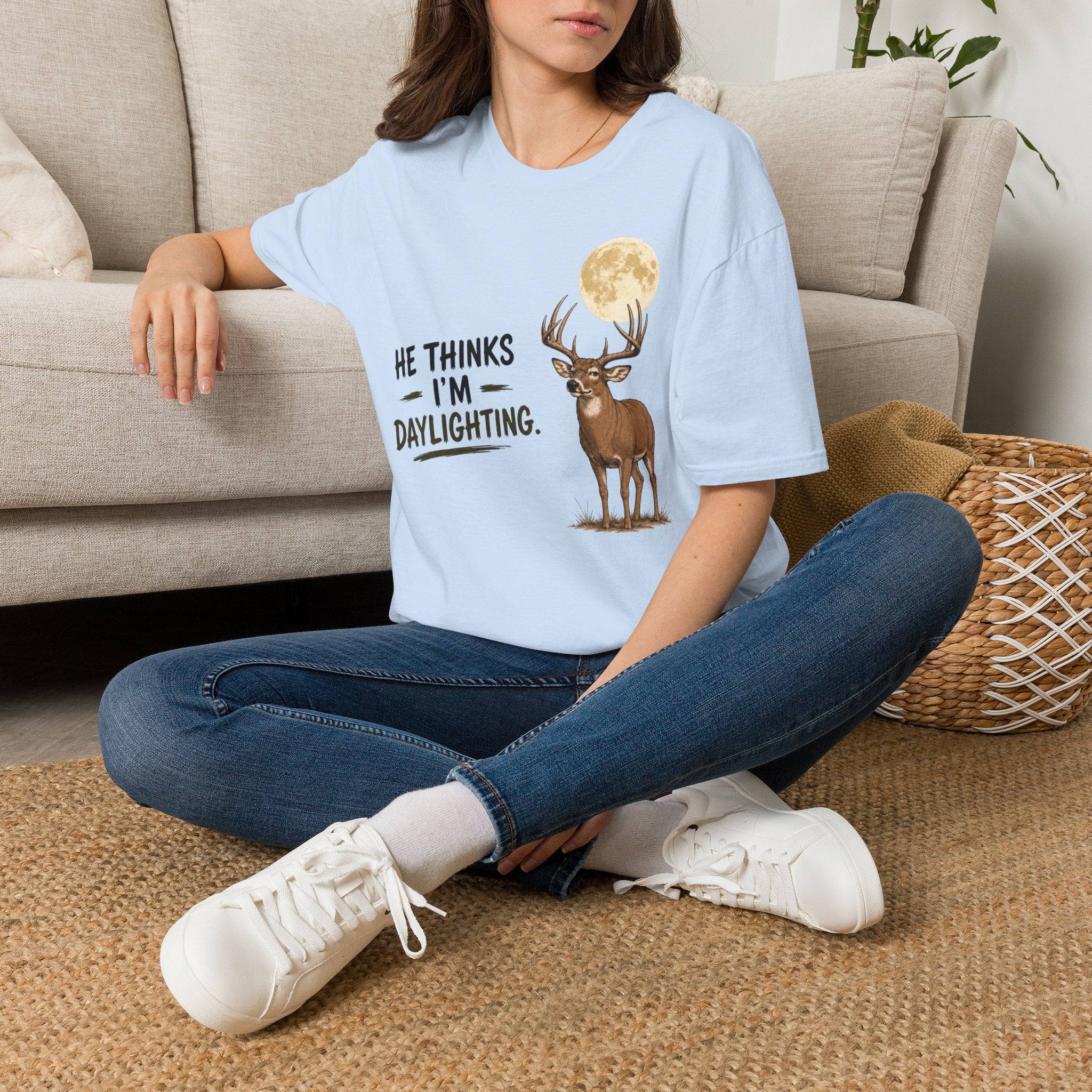 He Thinks I'm Moonlighting T‑Shirt