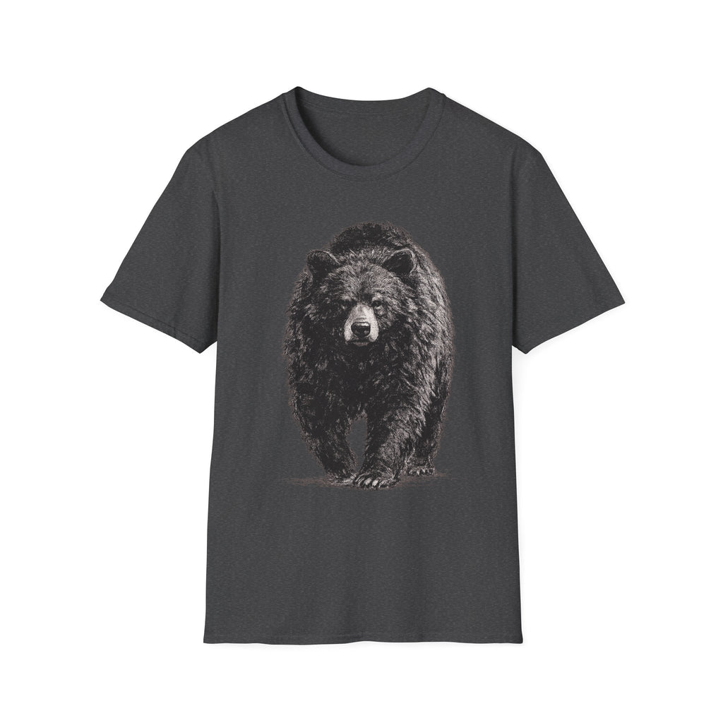 Black Bear Walking Charcoal‑Shirt