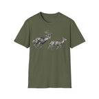 Buck Chasing Doe Charcoal‑Shirt