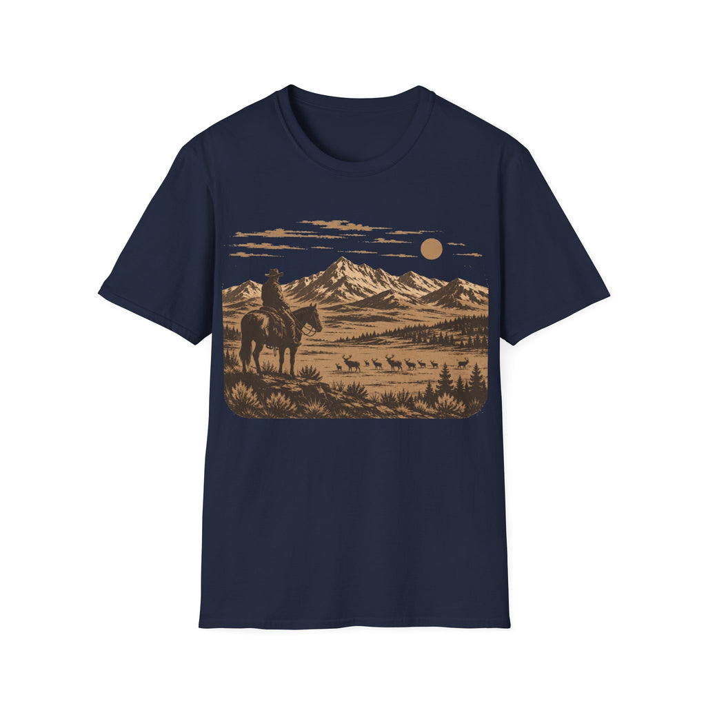Cowboy Mountain Scene T‑Shirt