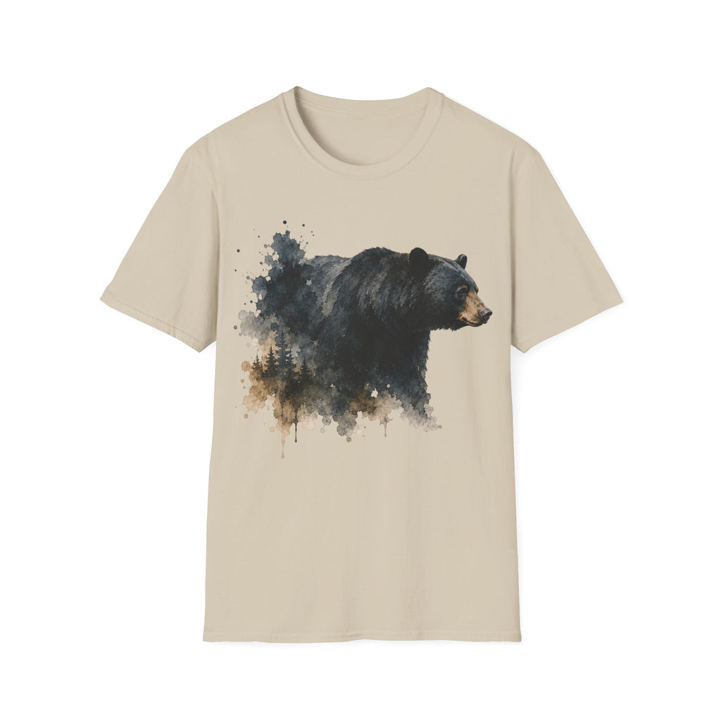 Black Bear Watercolor T‑Shirt