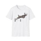 Buck Jumping Fence Charcoal T‑Shirt
