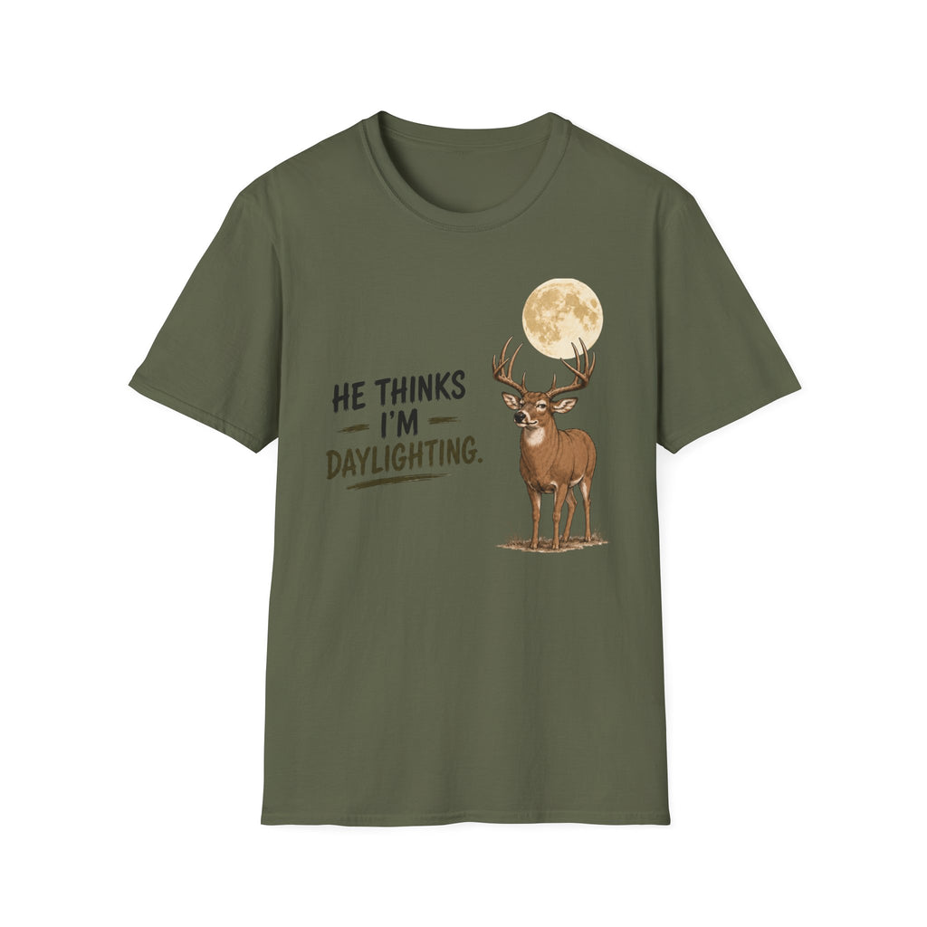 He Thinks I'm Moonlighting T‑Shirt
