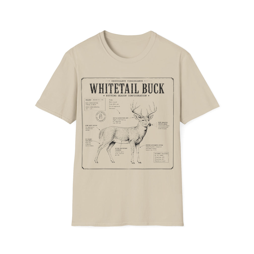Whitetail Buck Schematic T-Shirt