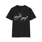 Buck Chasing Doe Charcoal‑Shirt