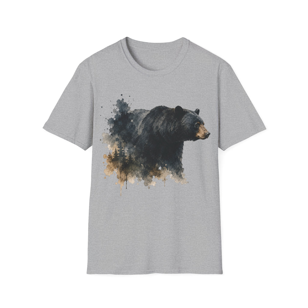 Black Bear Watercolor T‑Shirt