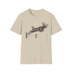 Buck Jumping Fence Charcoal T‑Shirt