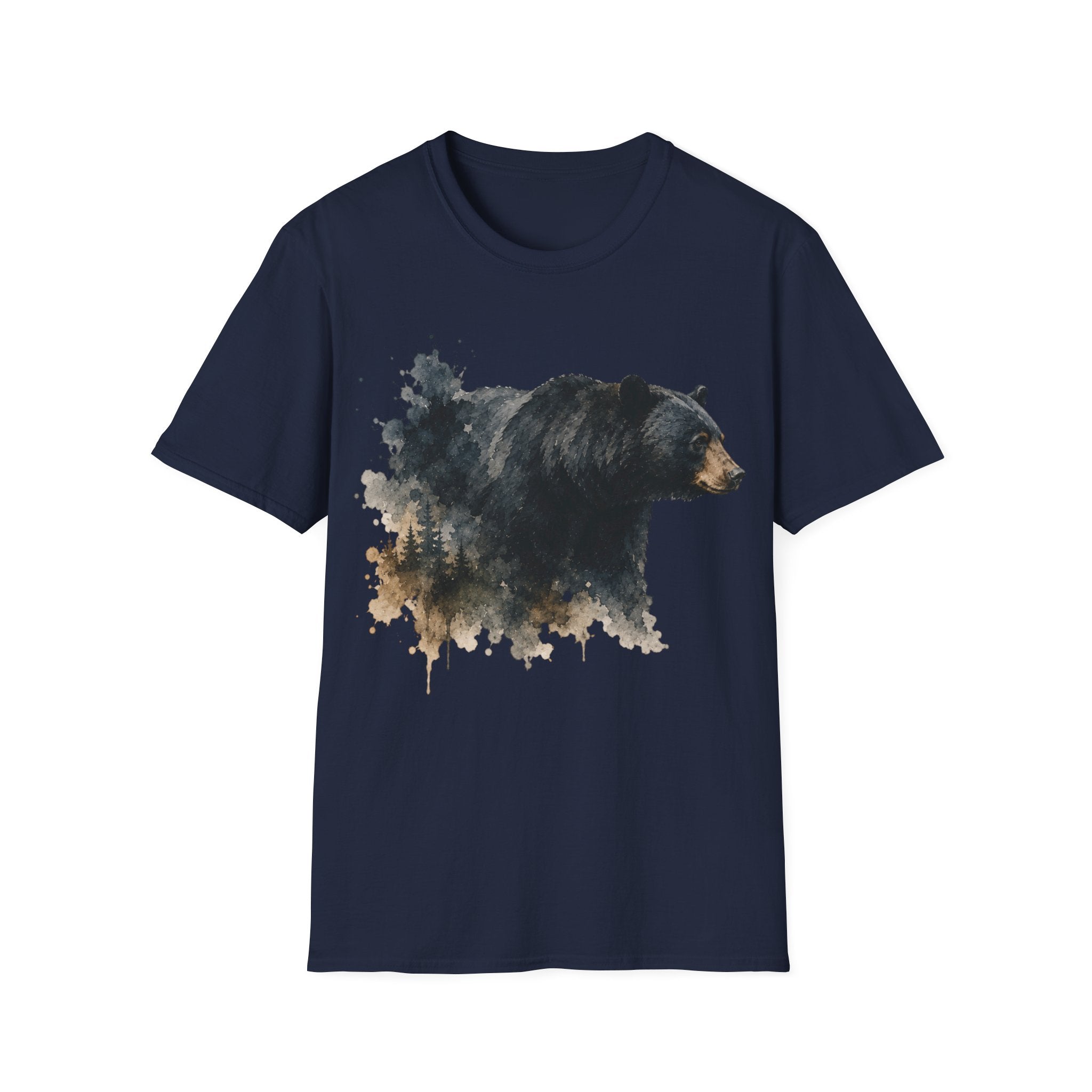 Black Bear Watercolor T‑Shirt