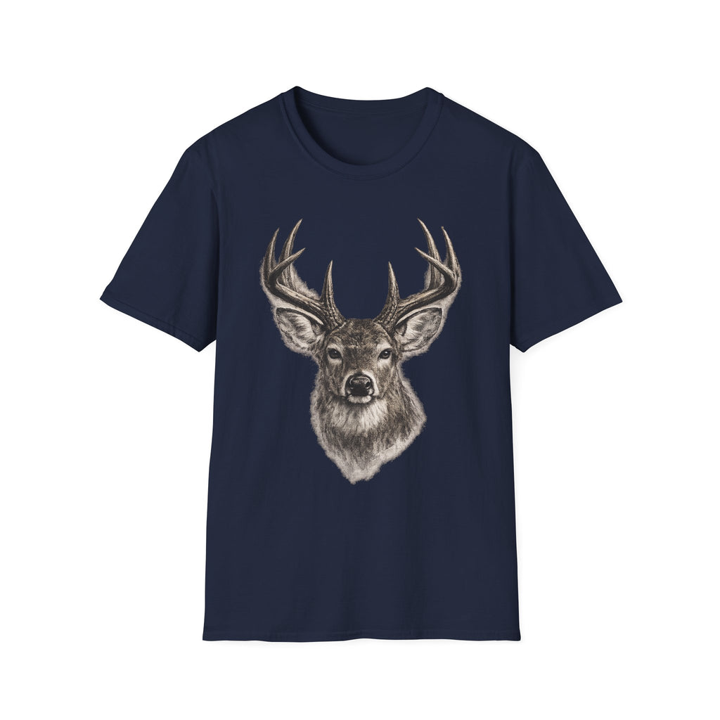 Whitetail Head Charcoal T‑Shirt