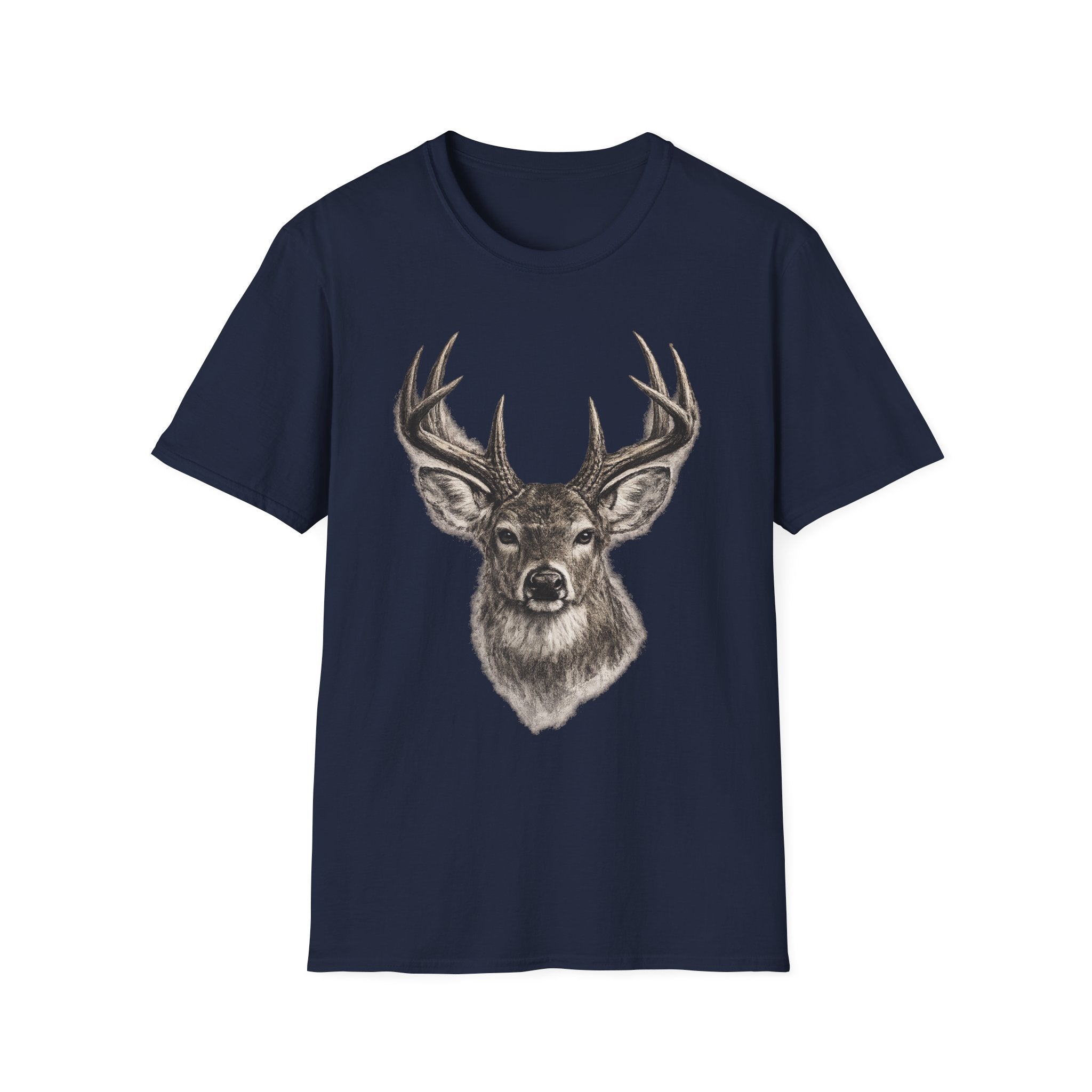 Whitetail Head Charcoal T‑Shirt