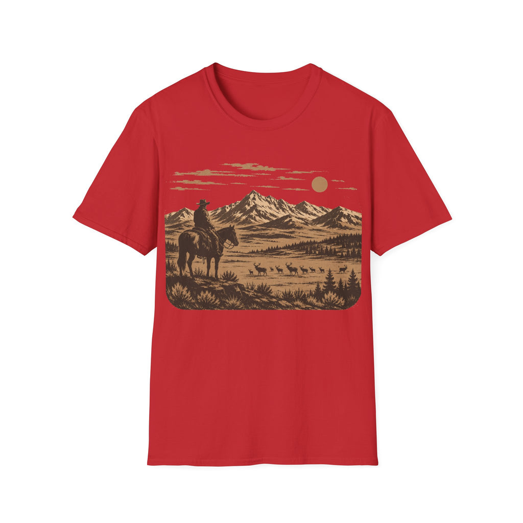 Cowboy Mountain Scene T‑Shirt