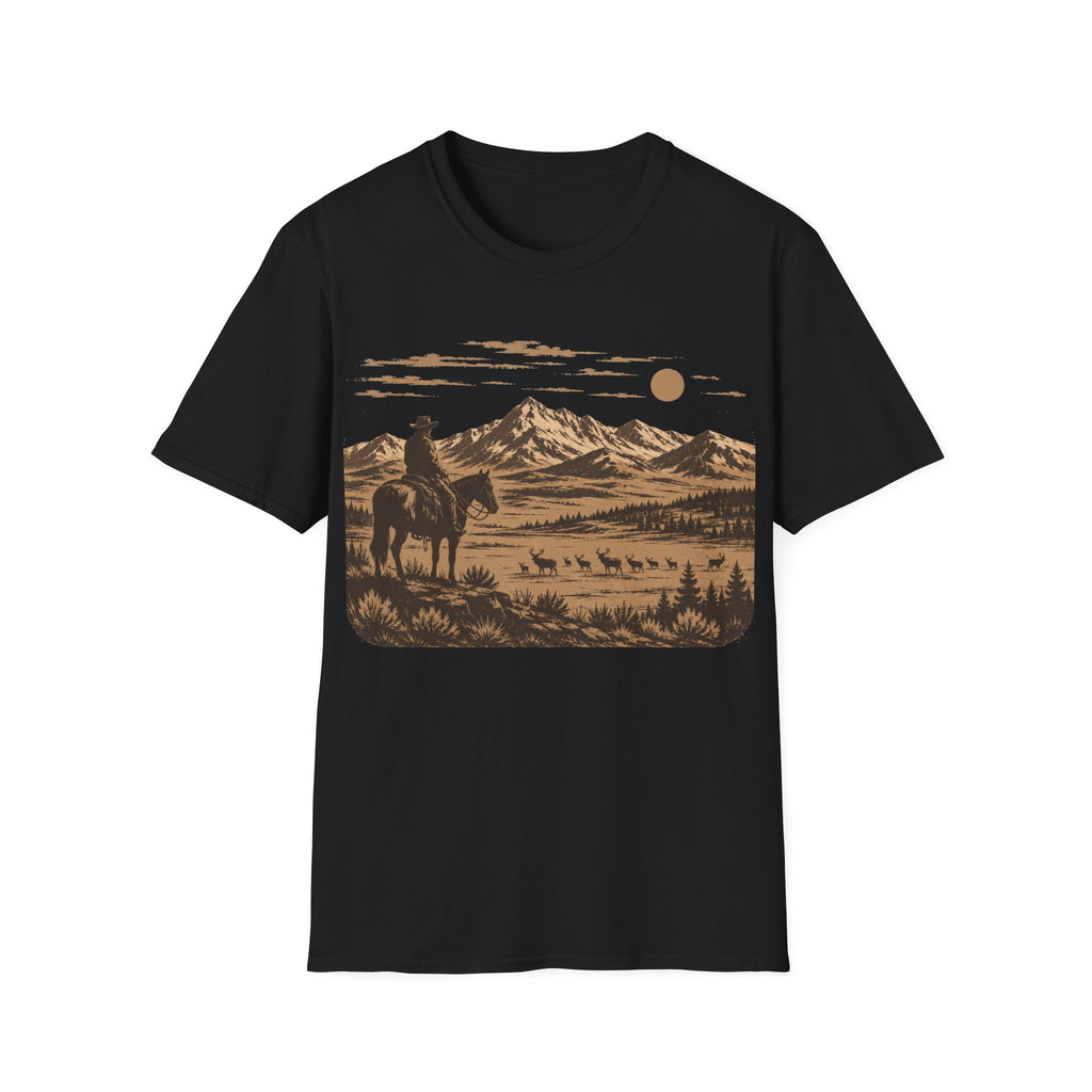 Cowboy Mountain Scene T‑Shirt