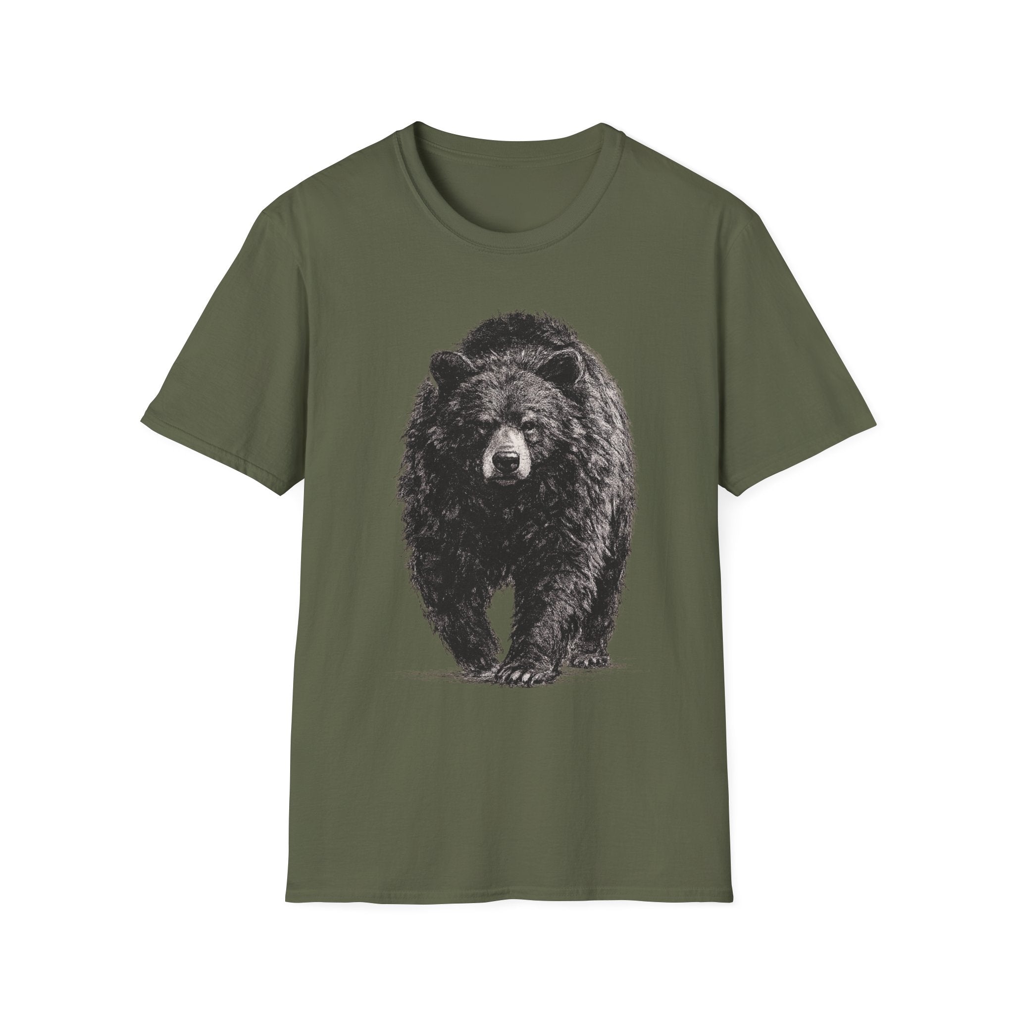 Black Bear Walking Charcoal‑Shirt