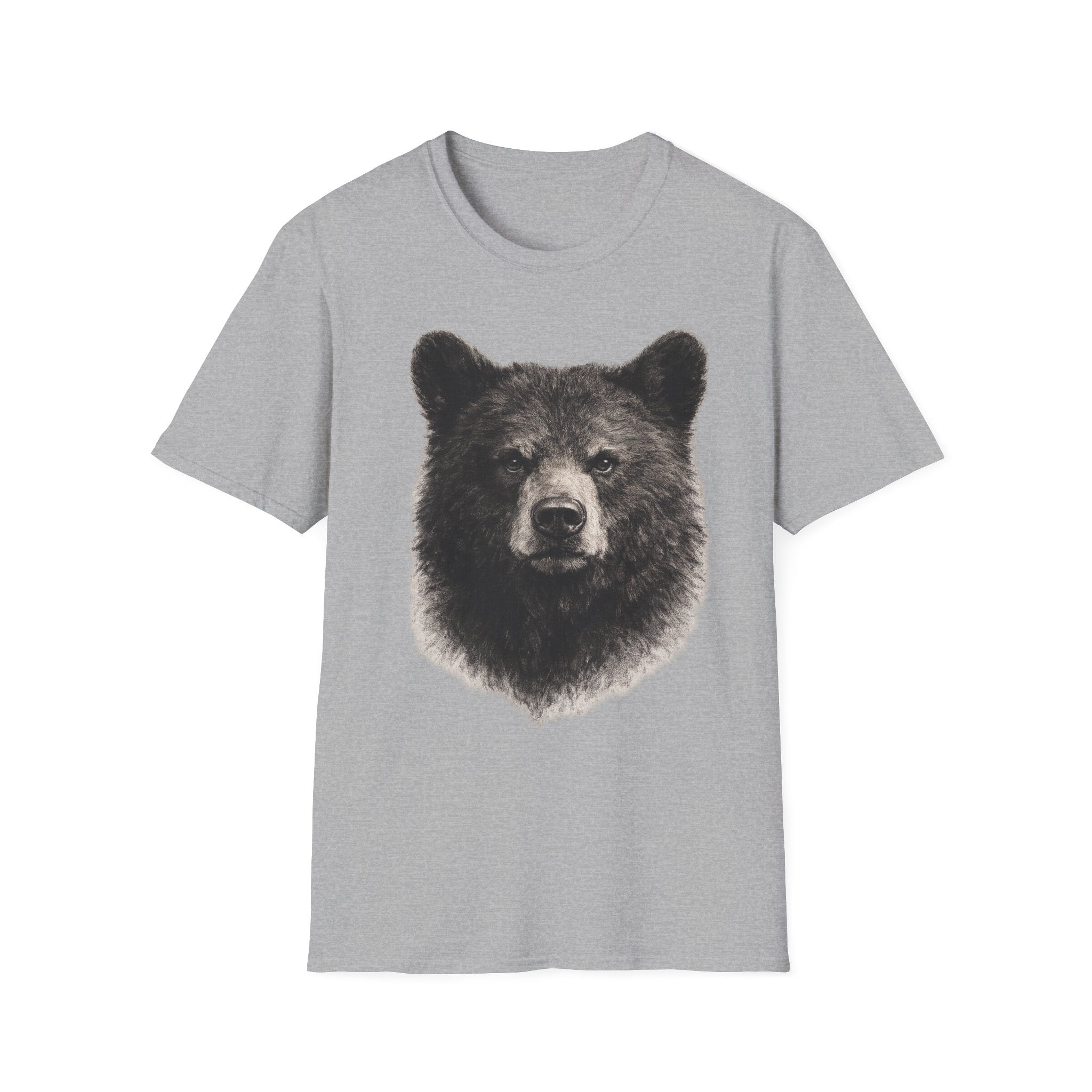 Bear Head Charcoal T‑Shirt