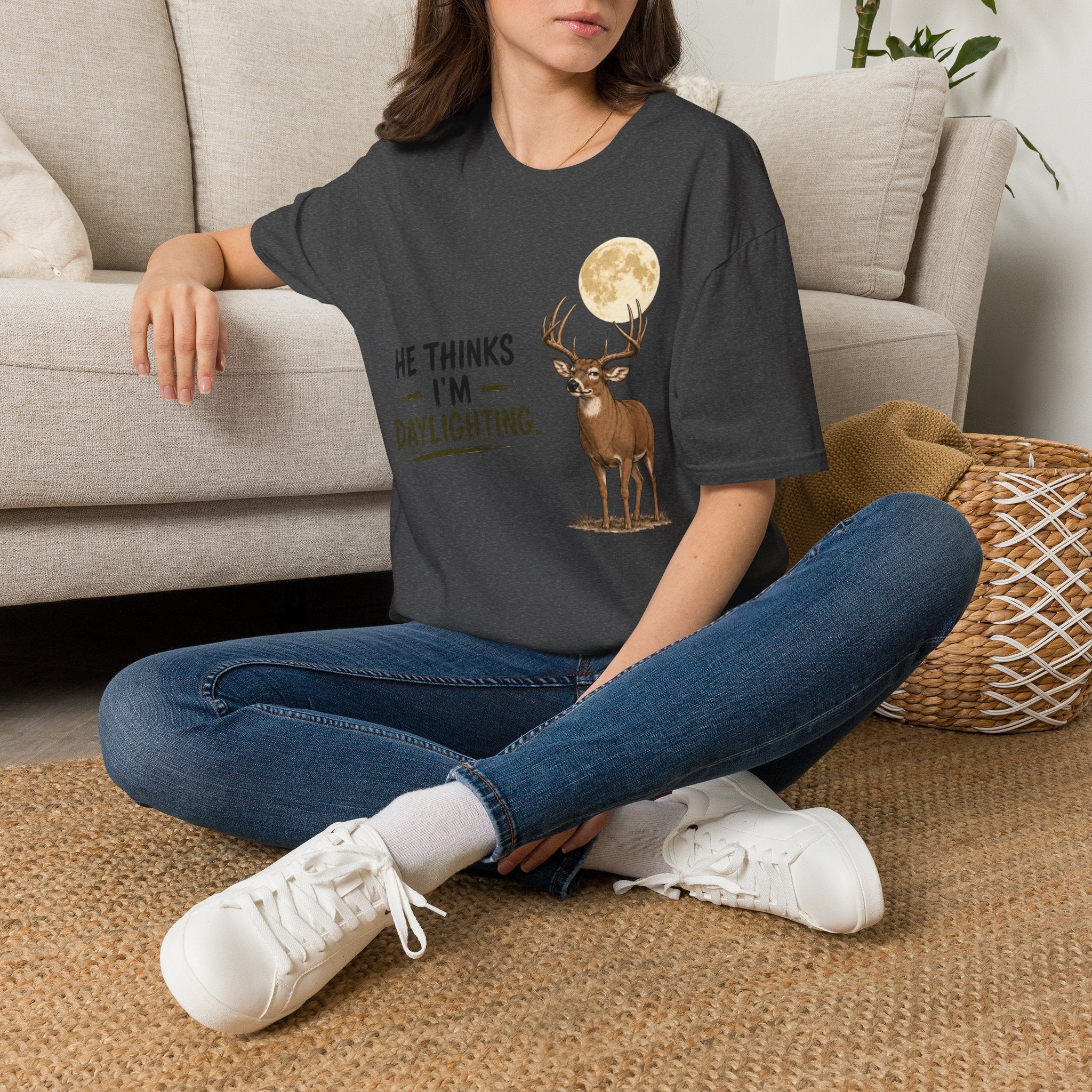 He Thinks I'm Moonlighting T‑Shirt