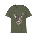 Whitetail Head Charcoal T‑Shirt