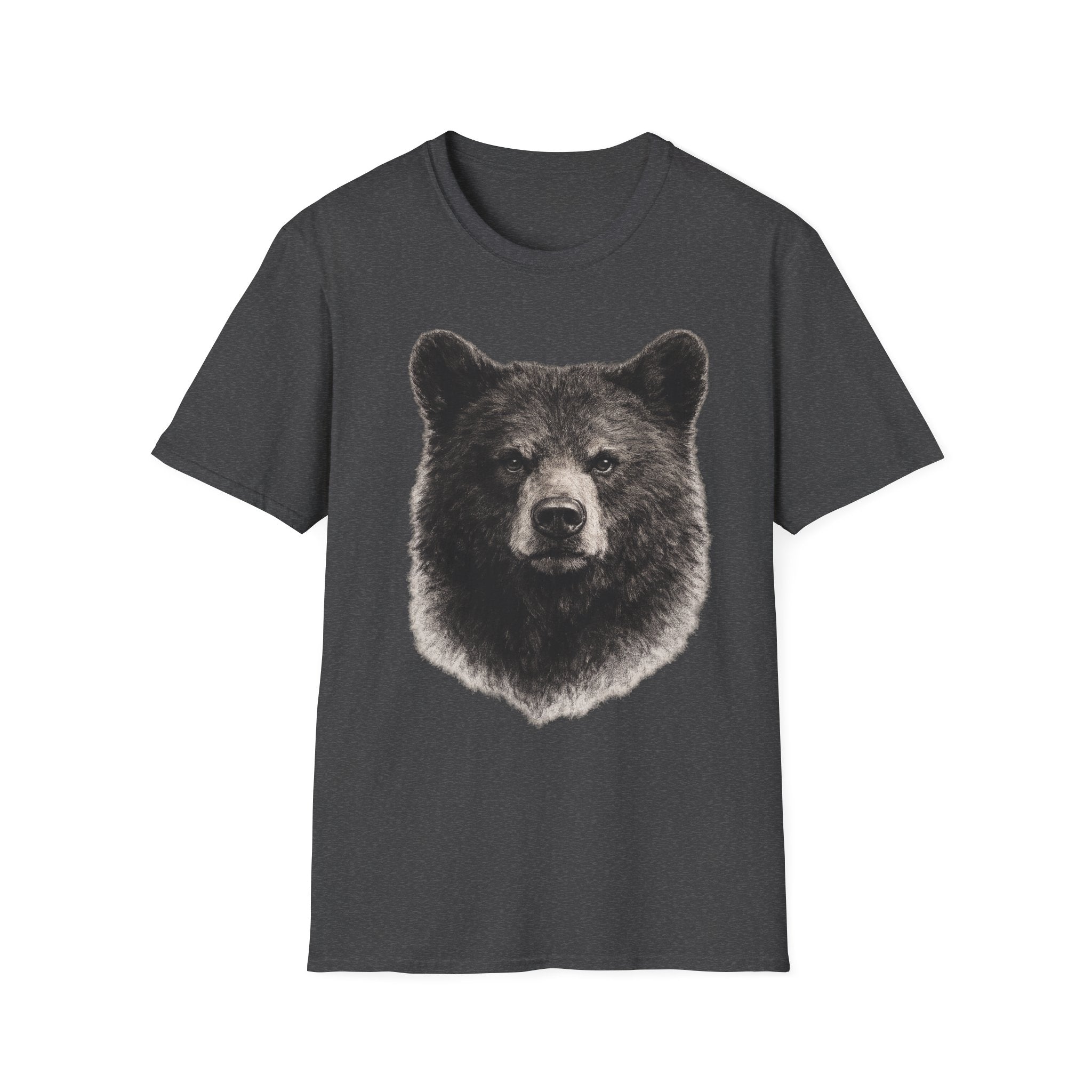 Bear Head Charcoal T‑Shirt