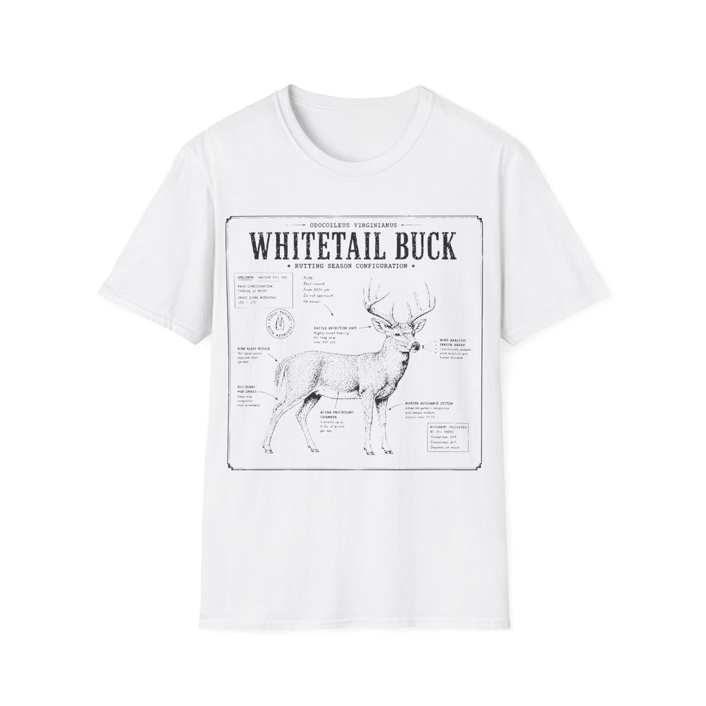Whitetail Buck Schematic T-Shirt