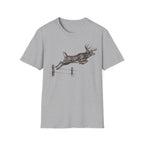 Buck Jumping Fence Charcoal T‑Shirt