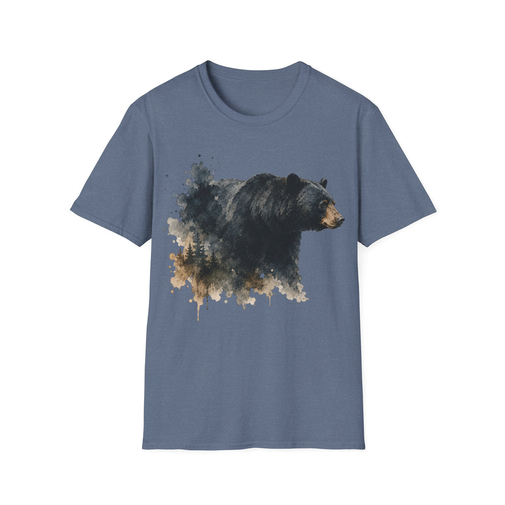 Black Bear Watercolor T‑Shirt