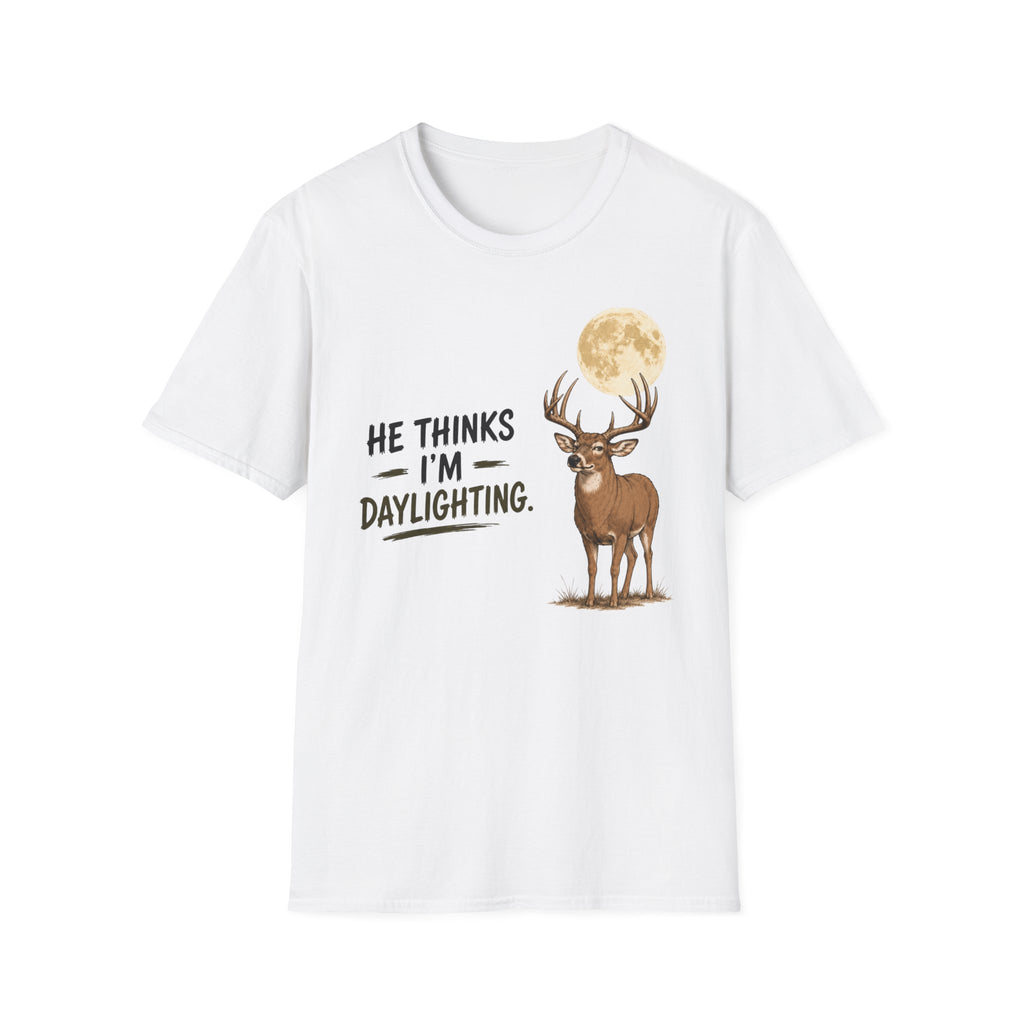 He Thinks I'm Moonlighting T‑Shirt