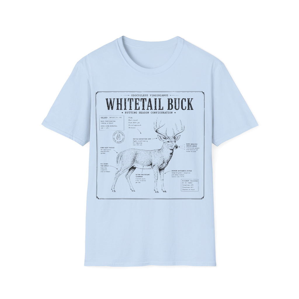 Whitetail Buck Schematic T-Shirt
