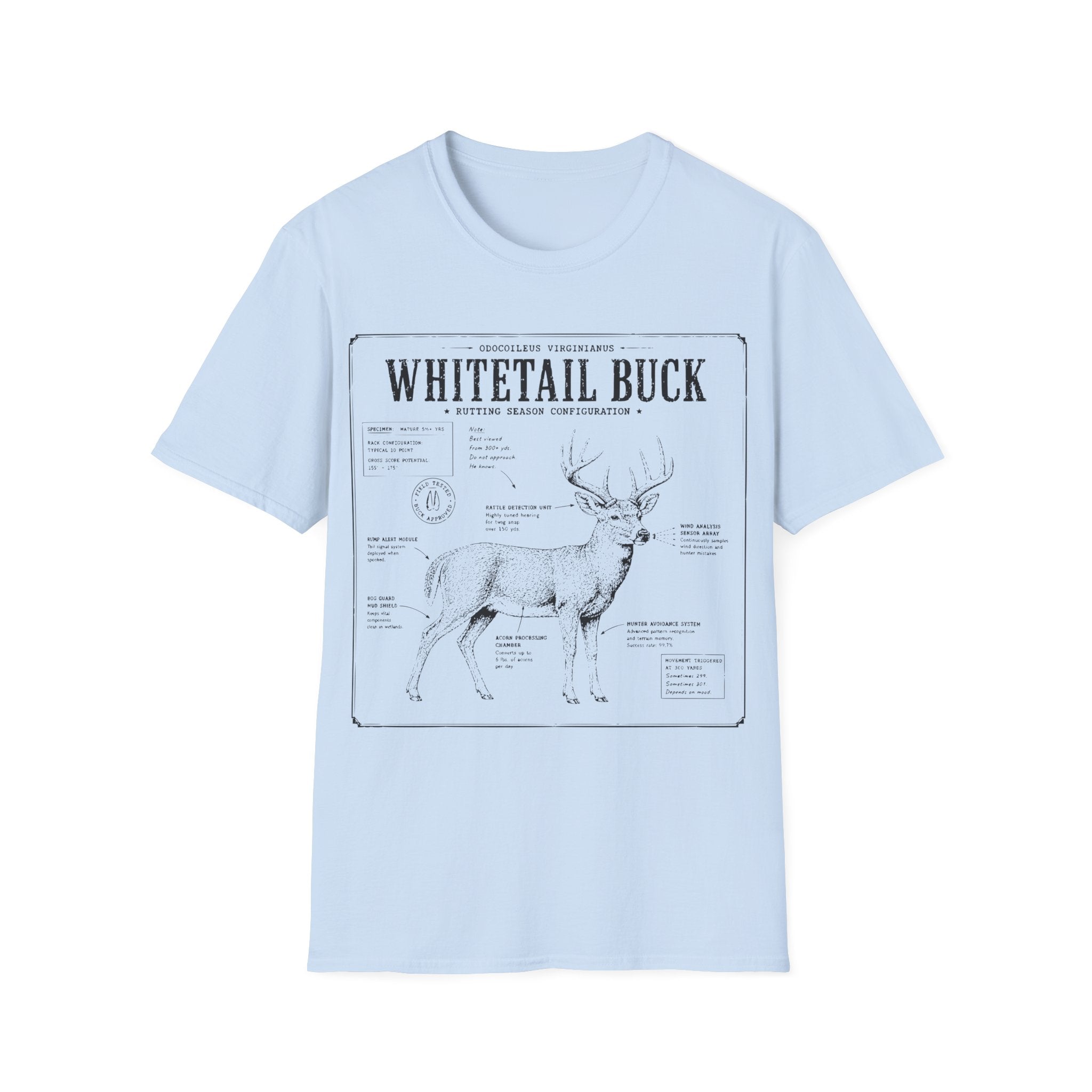 Whitetail Buck Schematic T-Shirt