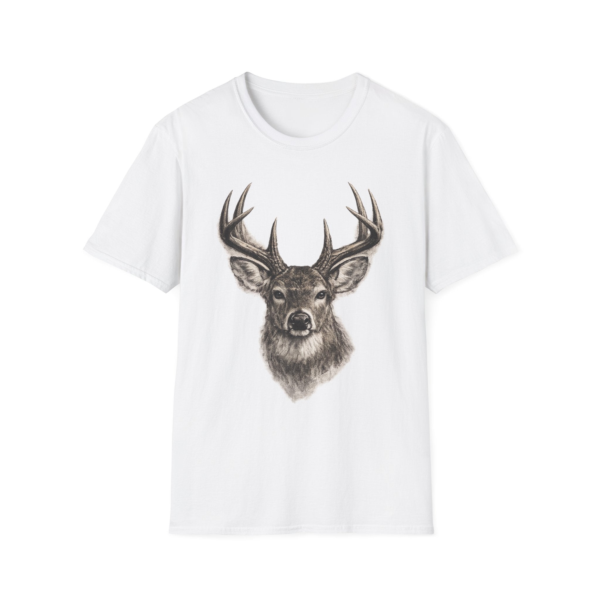 Whitetail Head Charcoal T‑Shirt