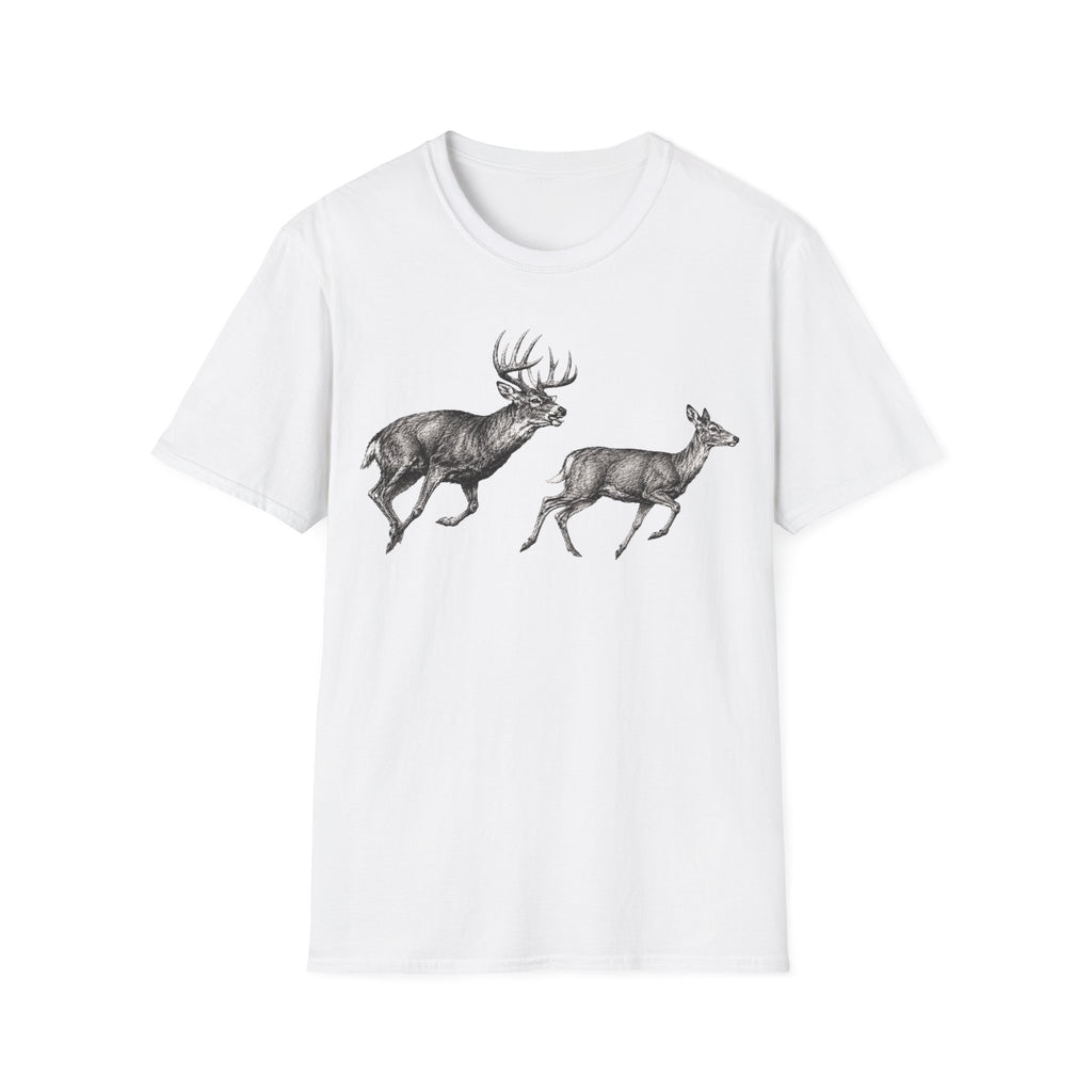 Buck Chasing Doe Charcoal‑Shirt