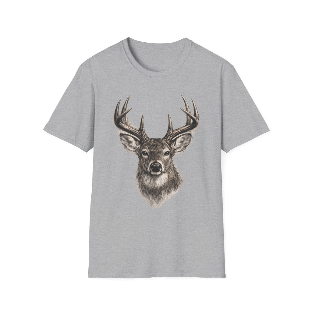 Whitetail Head Charcoal T‑Shirt
